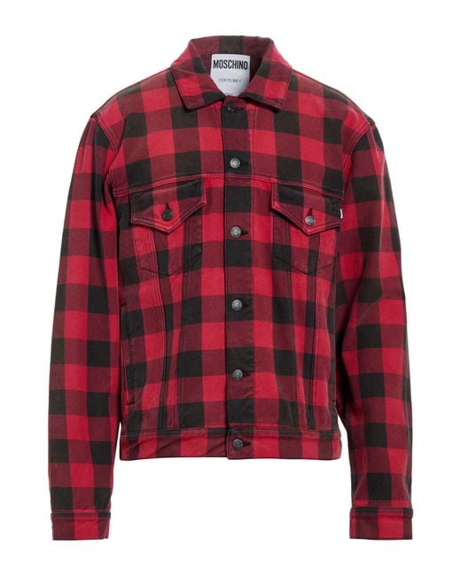 Moschino Red Denim Outerwear Cotton for men
