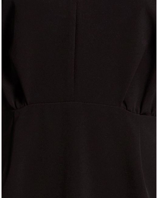Kaos Black Midi Dress Polyester, Elastane