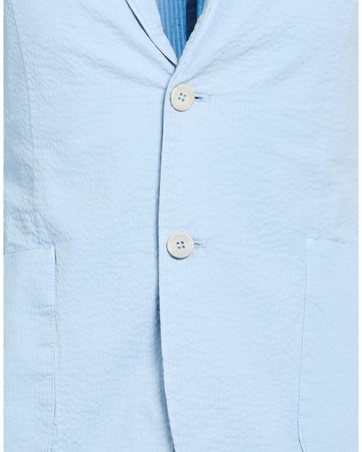 Barbati Blue Blazer Cotton, Elastane for men