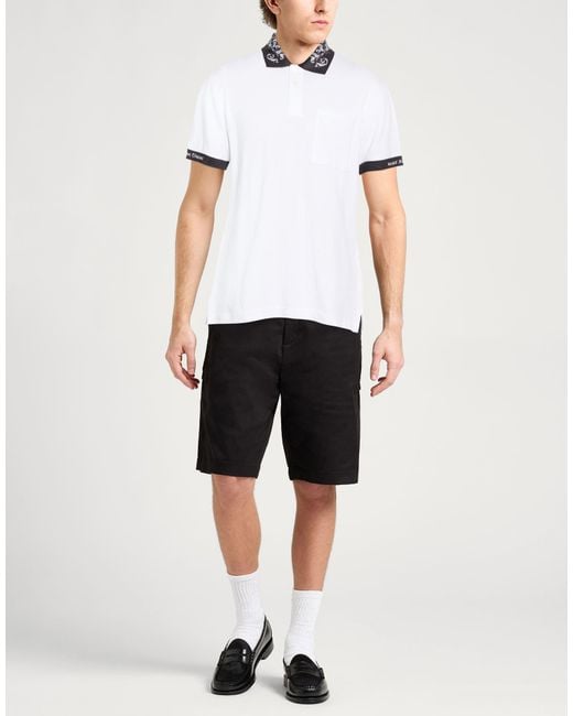 Versace Jeans Couture White Polo Shirt Cotton for men