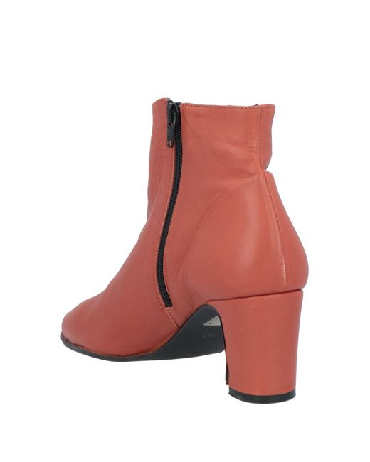 Daniele Ancarani Red Ankle Boots Soft Leather