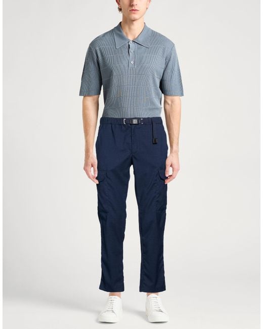 White Sand Blue Pants for men