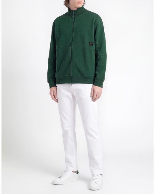 Paul & Shark Green Sweatshirt Cotton for men