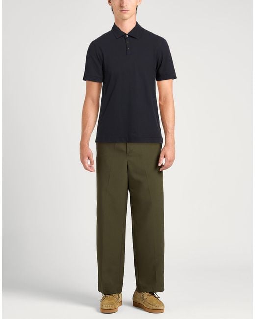 Alpha Studio Blue Midnight Polo Shirt Cotton, Elastane for men