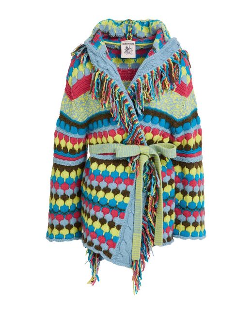 Semicouture Blue Light Cardigan Wool, Polyamide, Polyester, Alpaca Wool