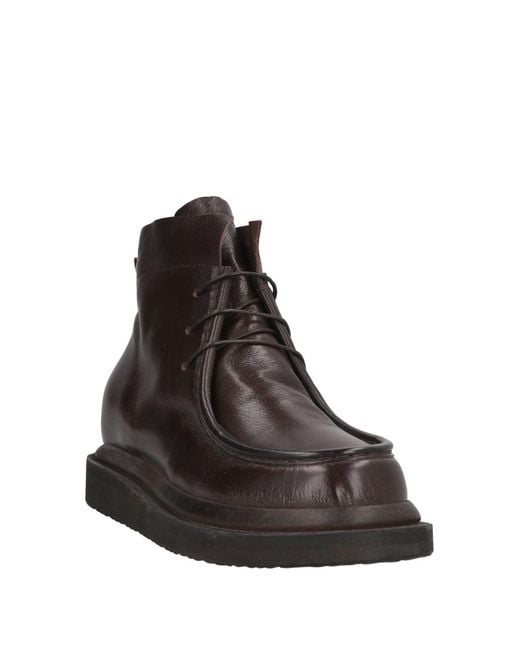 Moma Brown Dark Ankle Boots Calfskin