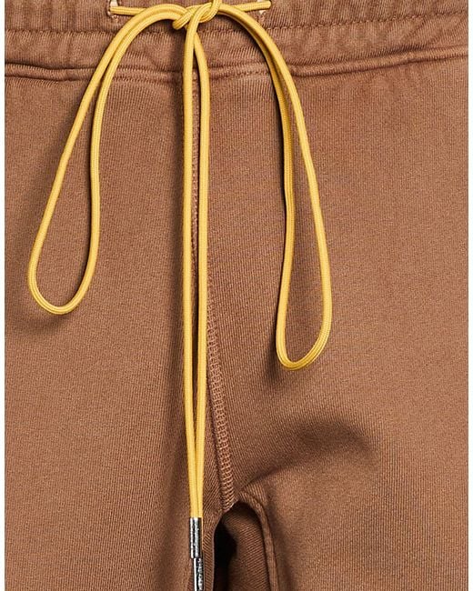 Rhude Brown Pants Cotton for men