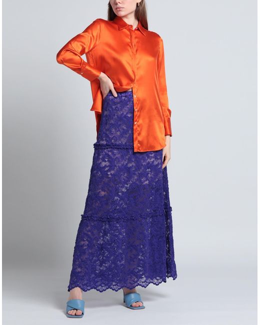 IU RITA MENNOIA Purple Maxi Skirt