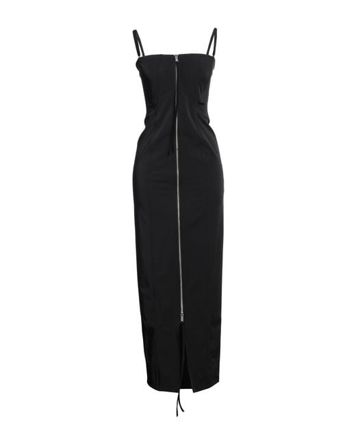 Blumarine Black Maxi Dress Polyester, Elastane