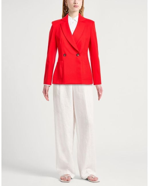 Harris Wharf London Red Blazer Viscose, Polyamide, Elastane
