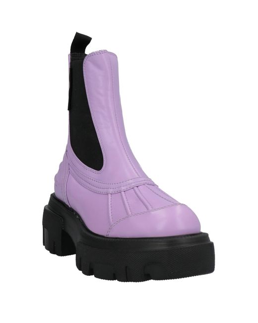 MSGM Purple Ankle Boots