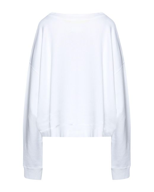 Maison Margiela White Sweatshirt Cotton, Elastane
