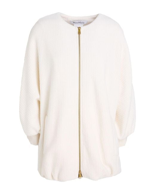 Max Mara White Ivory Jacket Virgin Wool, Cashmere