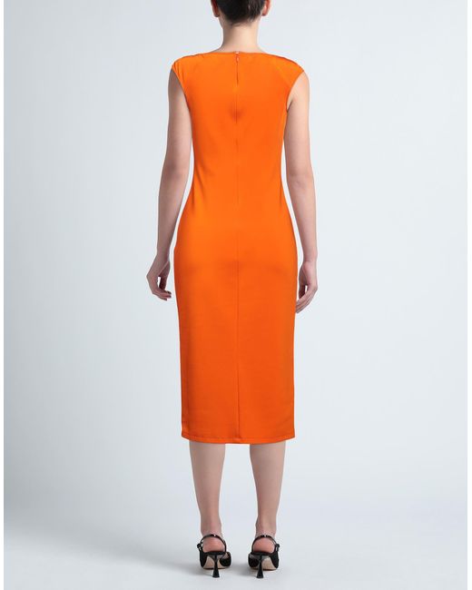 Pinko Orange Midi-Kleid