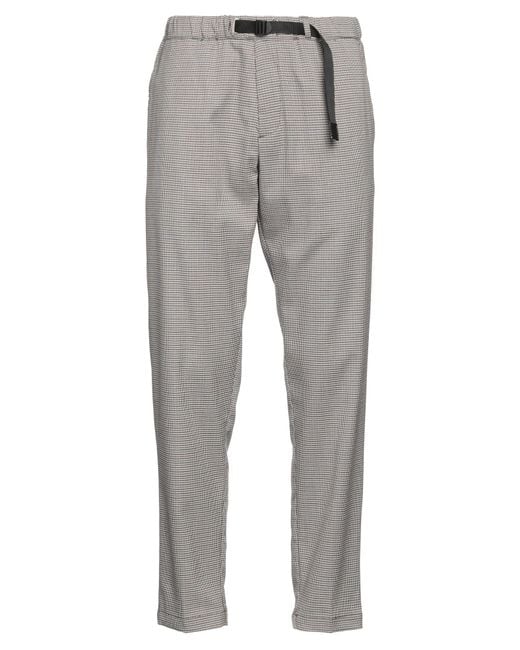 White Sand Gray Pants Polyester, Viscose, Elastane for men
