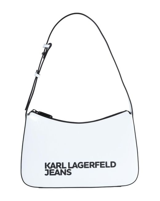 Bolso de asas largas Karl Lagerfeld de color White