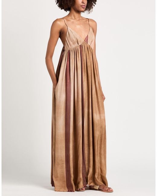 Uma Wang Natural Maxi Dress Viscose, Acetate
