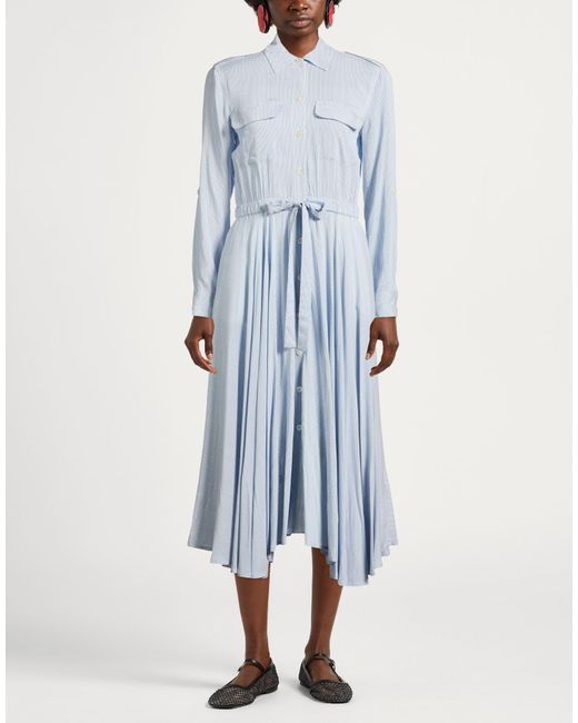Equipment Blue Midi Dresses