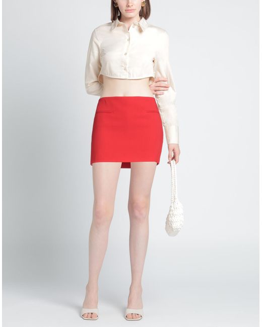 Ferragamo Red Mini Skirt