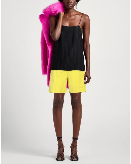 Maliparmi Yellow Shorts & Bermuda Shorts Cotton, Polyamide, Elastic Fibres
