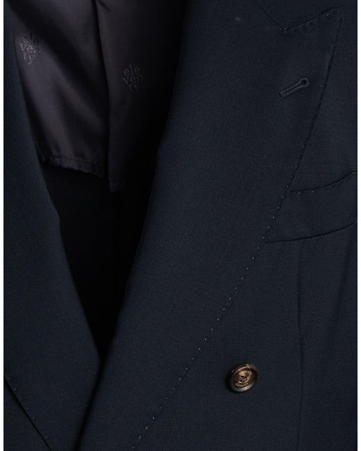 Eleventy Blue Midnight Suit Wool, Elastane for men