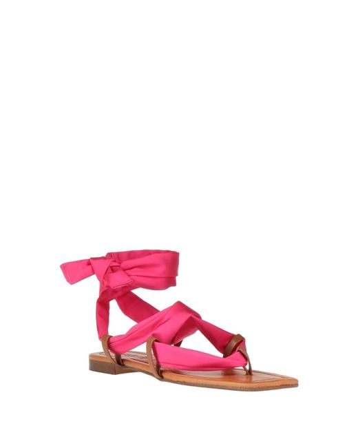Nila & Nila Pink Fuchsia Thong Sandal Textile Fibers