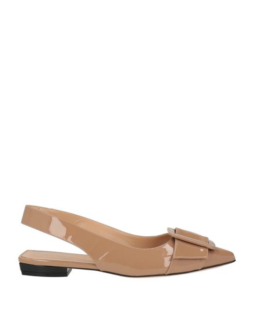 Sergio Rossi Brown Ballet Flats