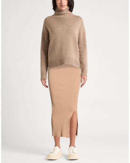 Kontatto Natural Midi Skirt Viscose, Polyester
