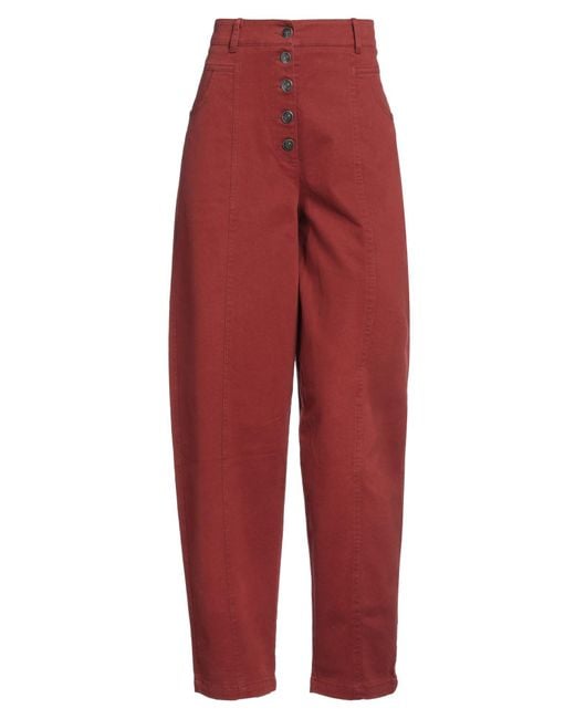 8pm Red Brick Pants Cotton, Elastane
