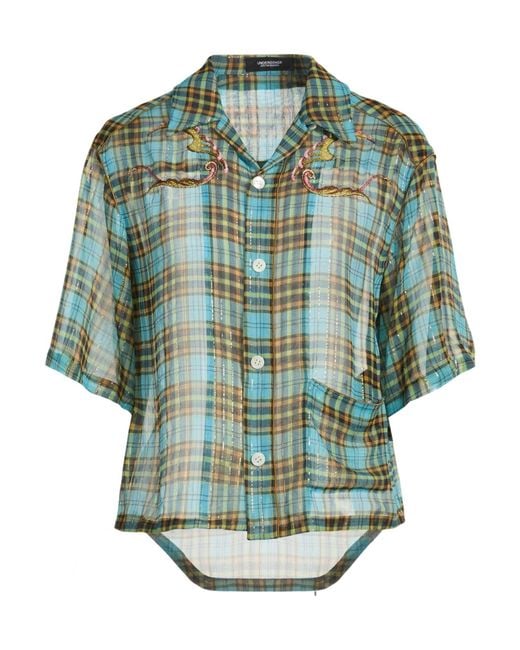 Undercover Green Shirt Silk, Polyester