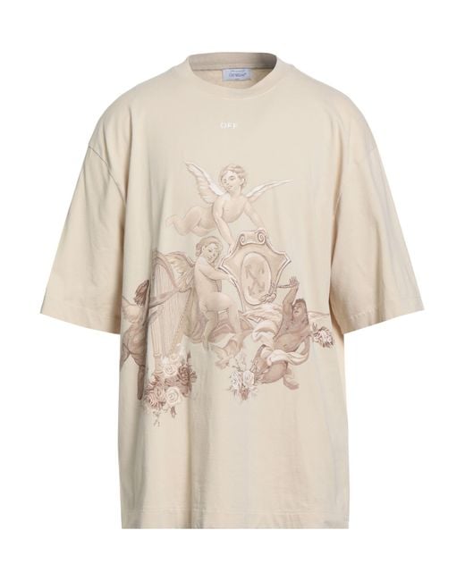Off-White c/o Virgil Abloh Natural T-Shirt Cotton for men