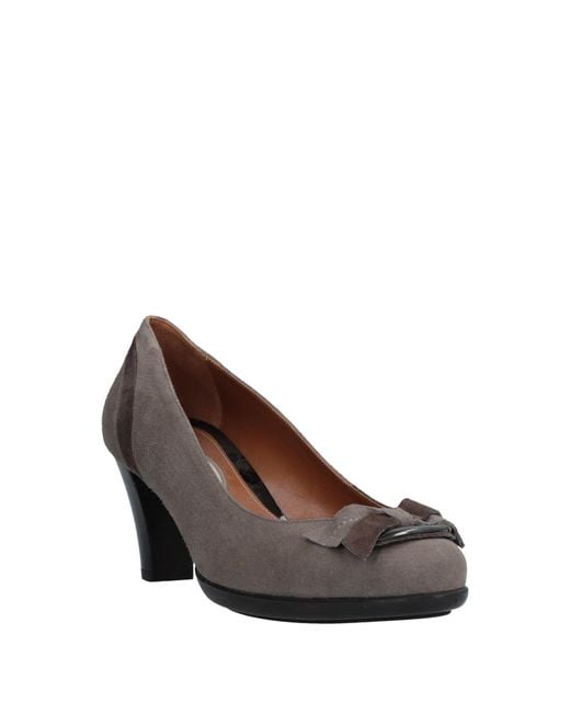 Melluso Gray Pumps Soft Leather