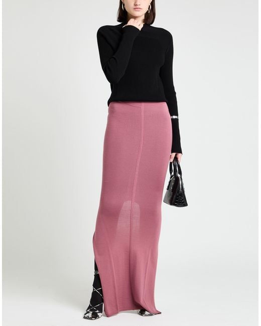 Rick Owens Pink Maxi Skirts