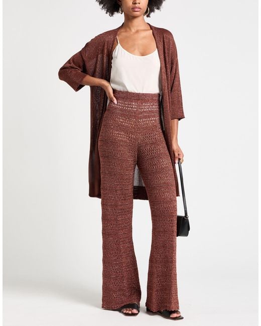 Twinset Red Pants Viscose, Polyester
