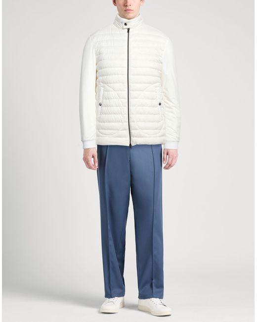Herno White Ivory Puffer Polyamide, Polyurethane for men