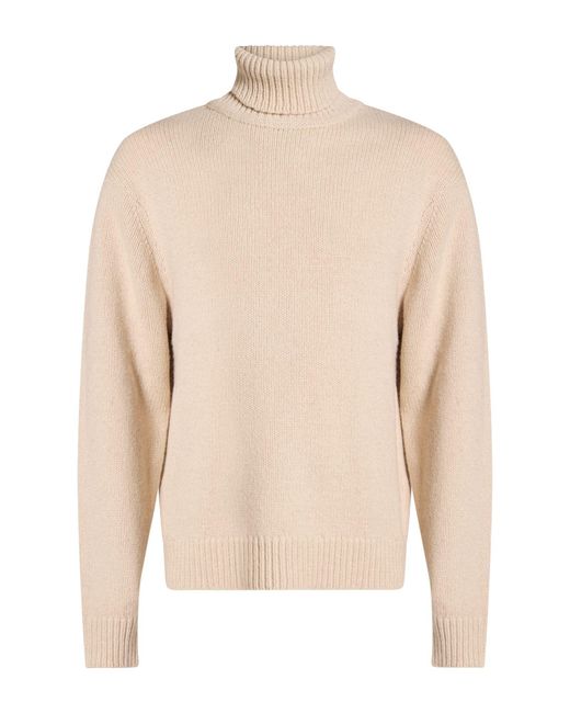 SELECTED Natural Turtleneck Wool, Nylon for men