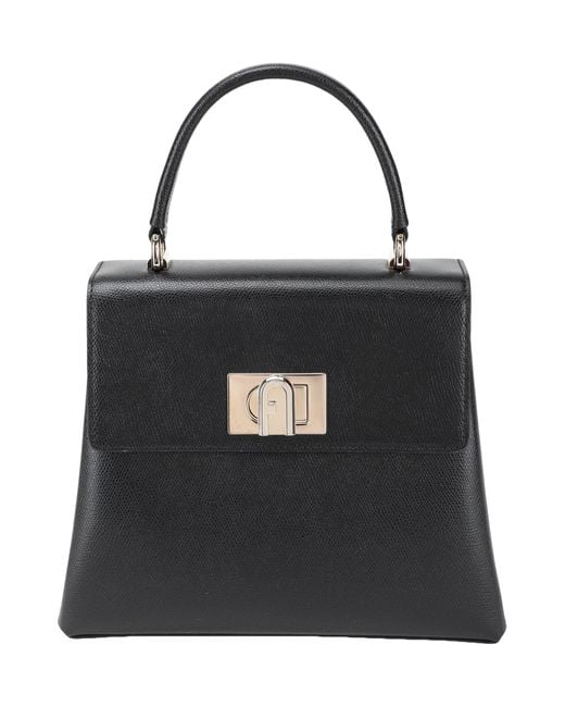 Furla Black 1927 S Top Handle -- Handbag Soft Leather