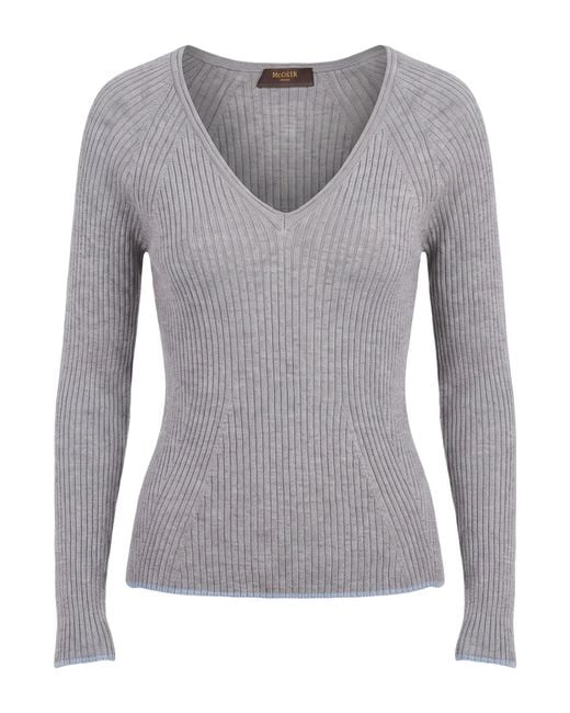 Moorer Gray Pullover
