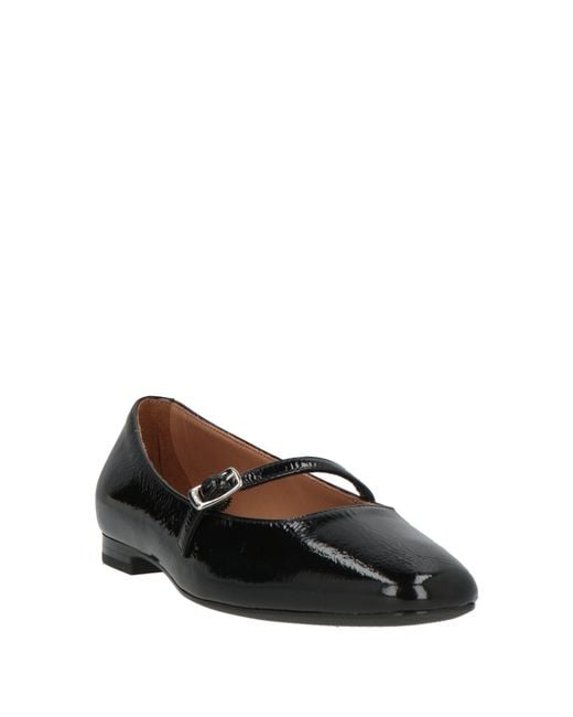 Frau Black Ballet Flats Leather