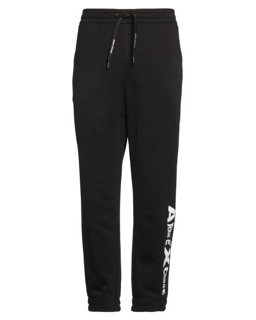 ARMANI EXCHANGE Black Pants Cotton, Polyester for men