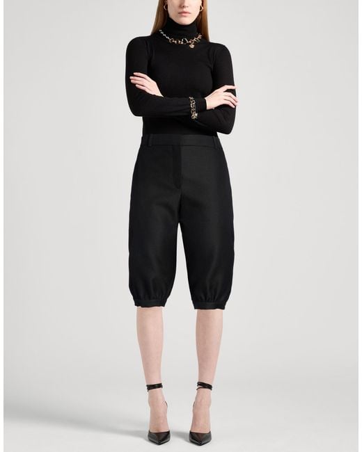 Dior Black Shorts & Bermuda Shorts Virgin Wool, Silk
