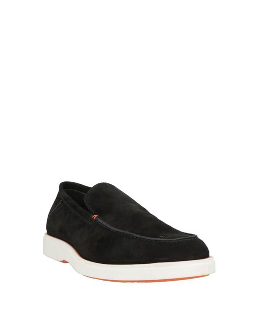 Santoni Black Loafers Leather for men