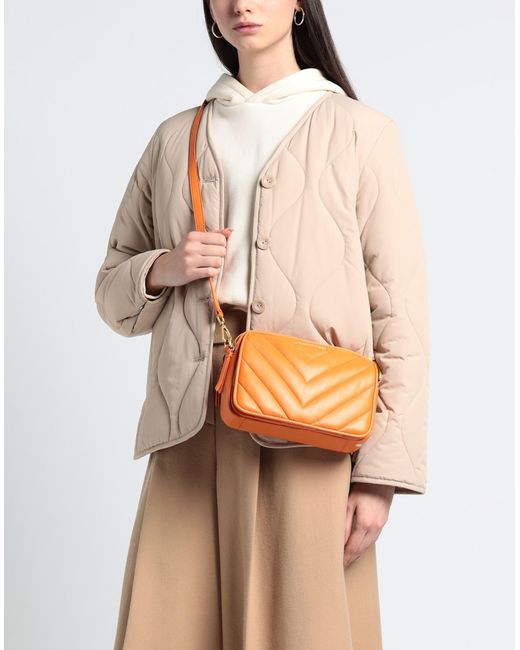 LES VISIONNAIRES Orange Handbag Lambskin