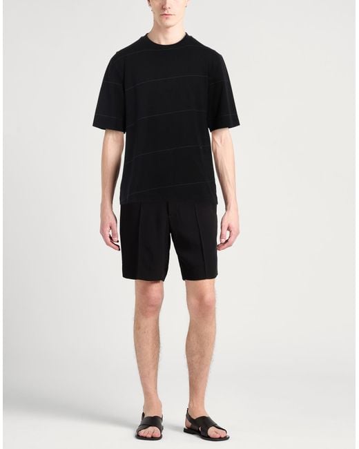 Burberry Black T-Shirt Cotton, Polyester for men