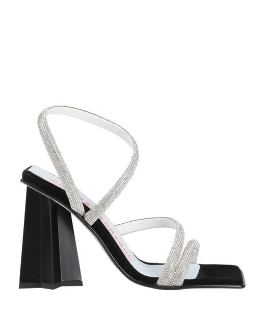 Chiara Ferragni White Textile Embellished Ankle-Strap Sandals