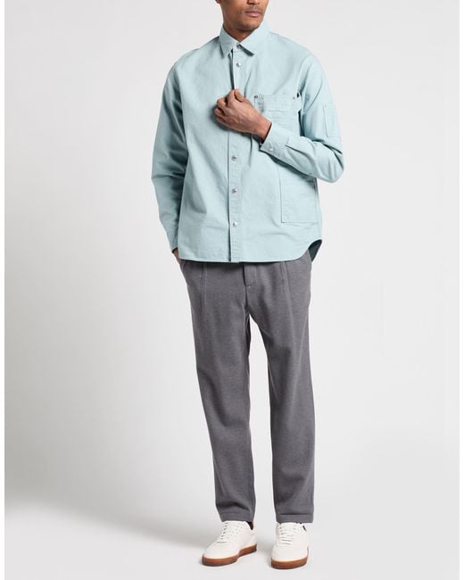 Dior Blue Light Denim Shirt Polyester for men