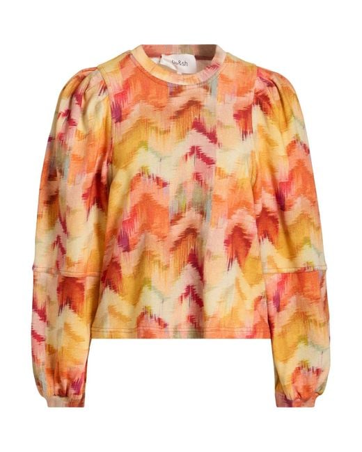 Ba&sh Orange Sweatshirt Cotton, Elastane