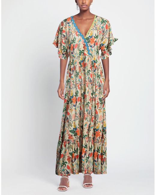 CONNOR & BLAKE Metallic Maxi-Kleid