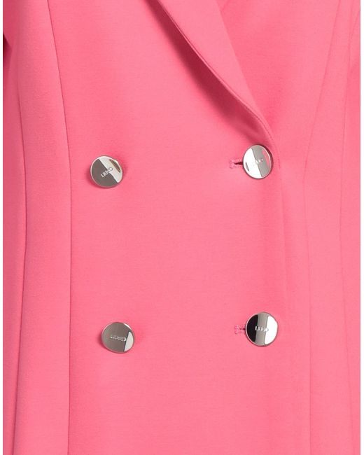 Liu Jo Pink Overcoat & Trench Coat Viscose, Polyamide, Elastane