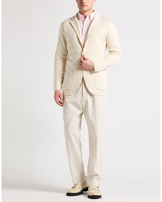 Lardini Natural Ivory Blazer Cotton for men